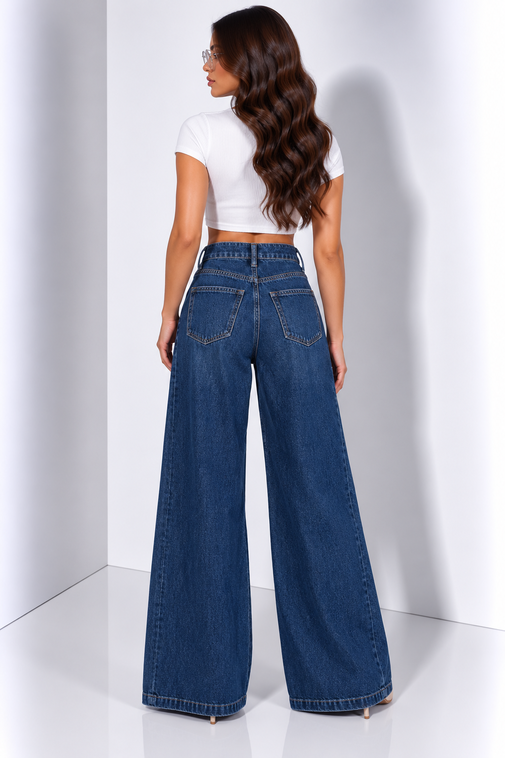 Vaqueros Wide Leg Azul Marino