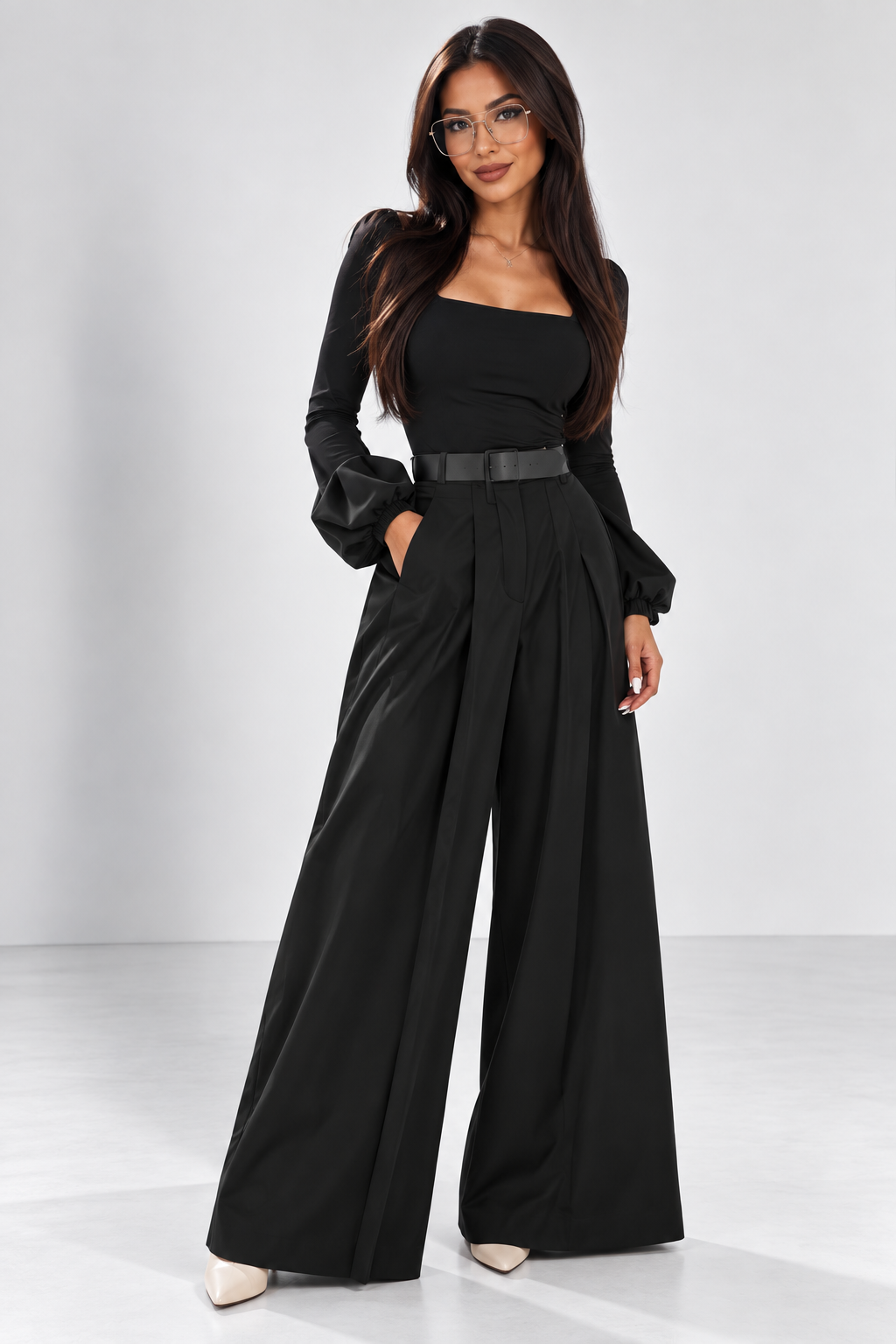 Pantalones de pierna ancha