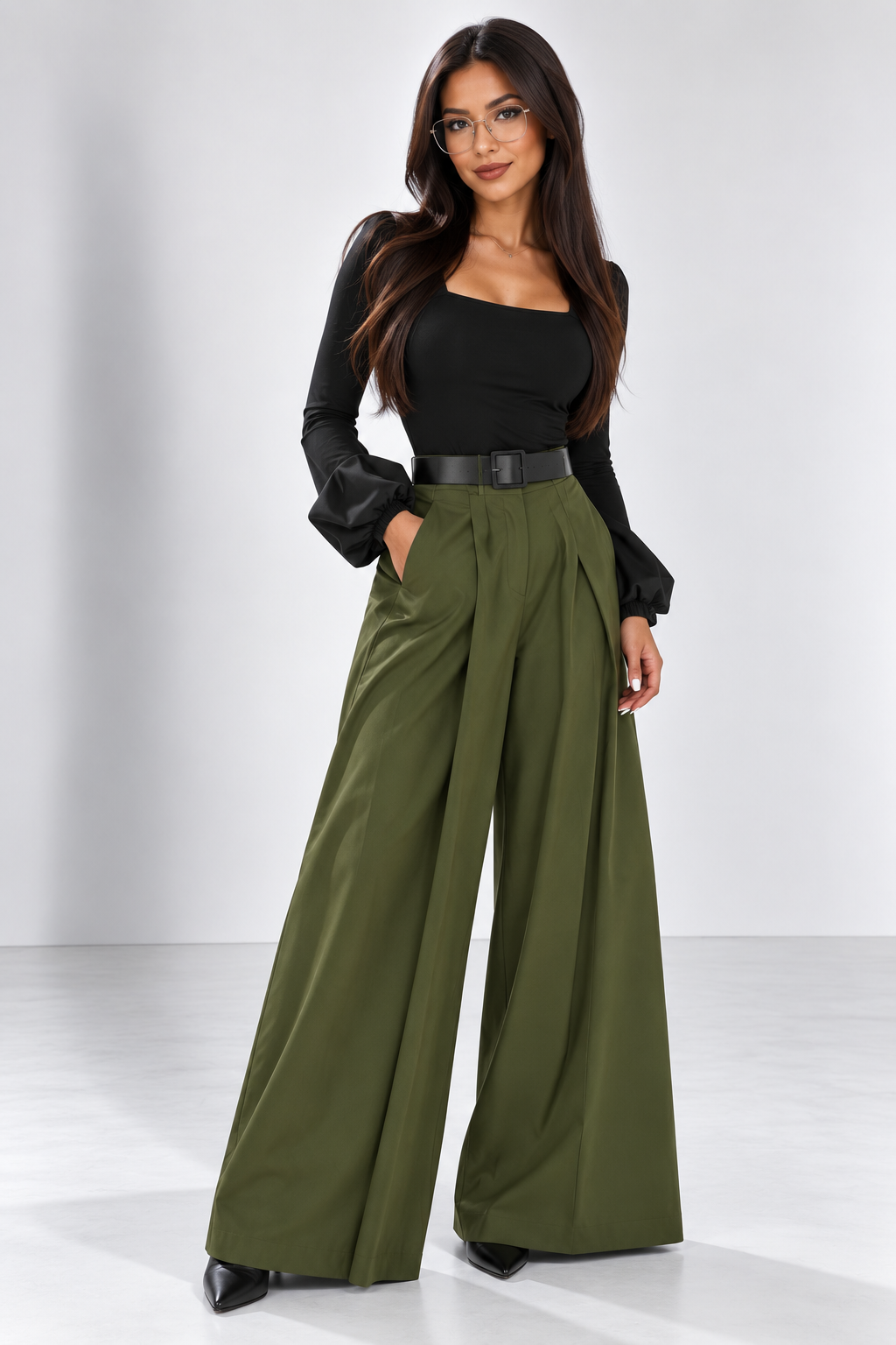 Pantalones de pierna ancha
